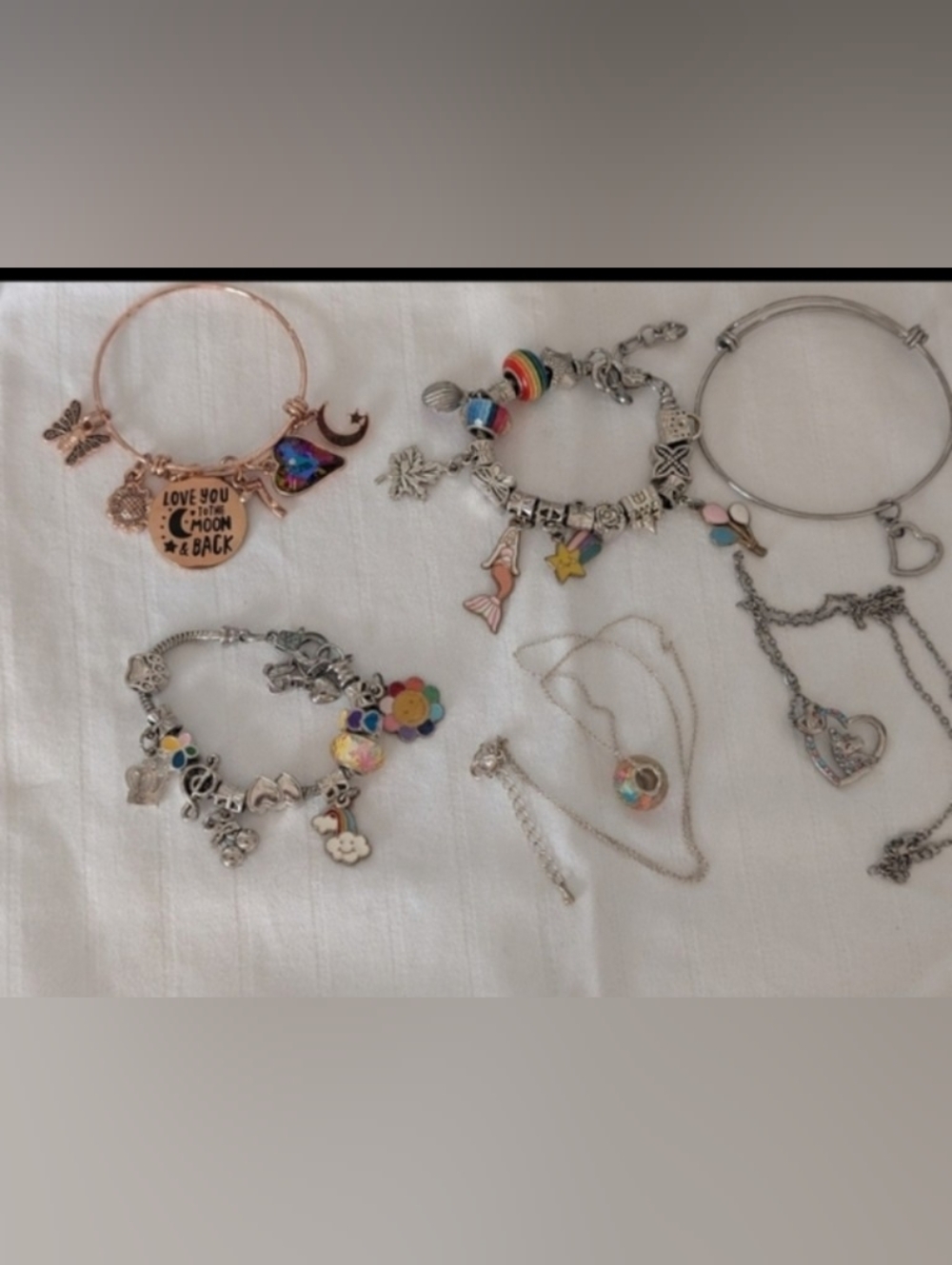 6 Pc Girls Mixed Charm Jewelry Set